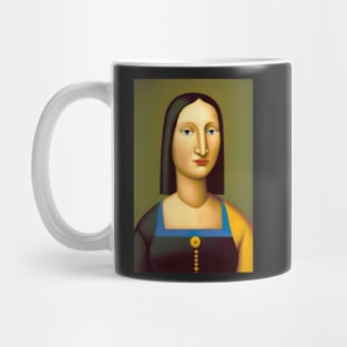 Mona Lisa in Tarsila do Amaral Style Mug